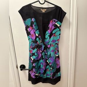 Hype - Floral Silk Dress with Cut Out Back
